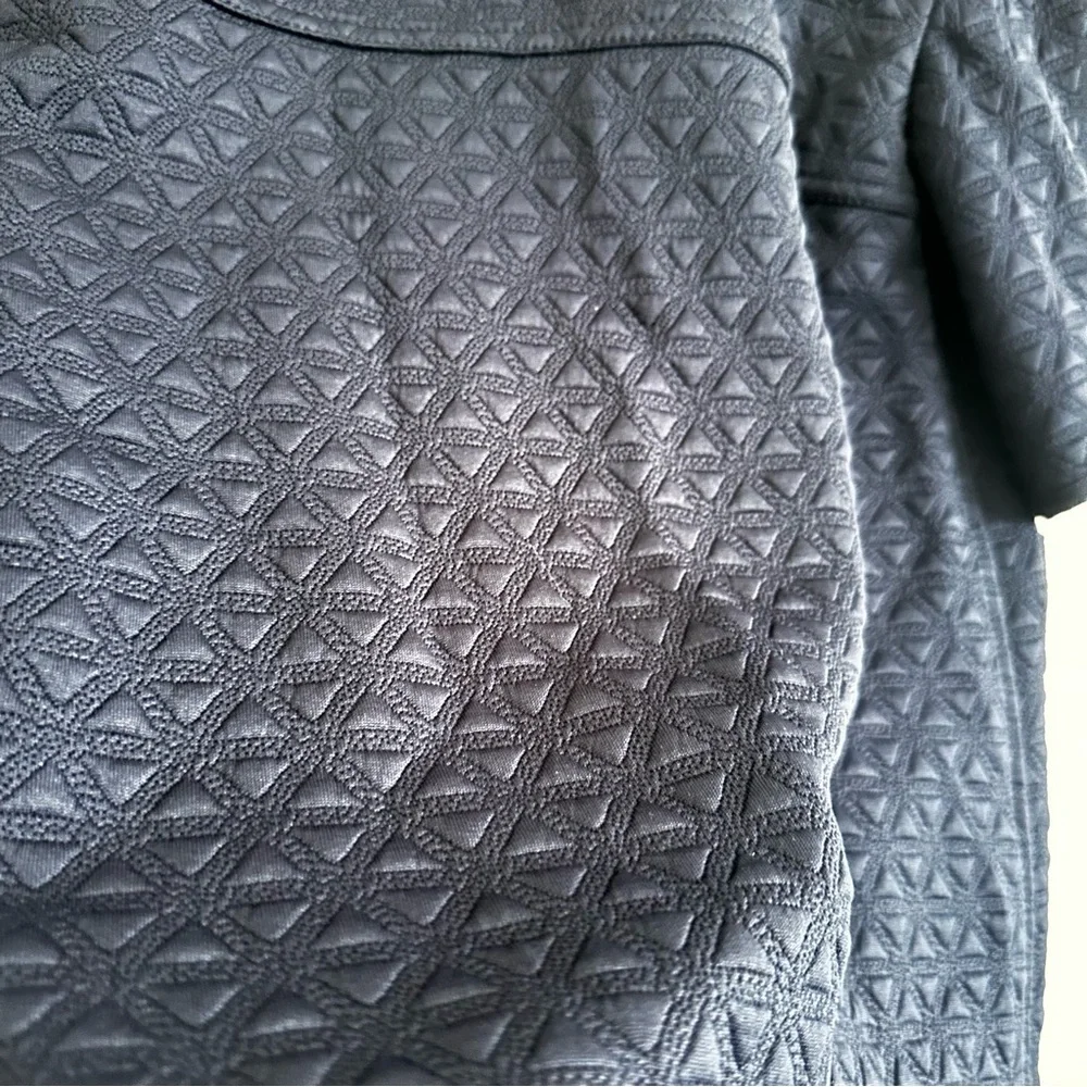 J. Crew Navy Quilted Short Sleeve Blazer - Picture 6 of 9